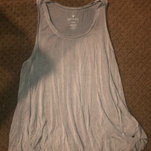 Gray flowy tank top